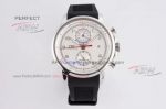 AAA replica IWC white dial Swiss Cal.89361 chronograph rubber strap watch 